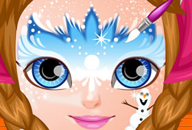 Baby Barbie Frozen Face Painting