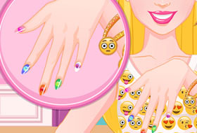 Barbie Emoji Nails Designer