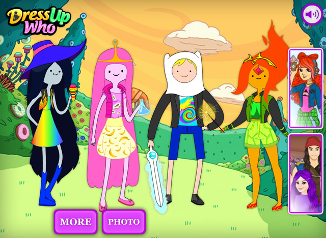 adventure time dress up games