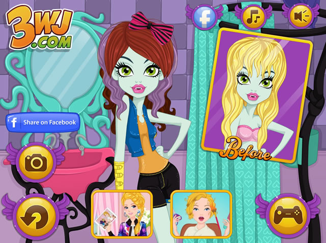 monster high hair games