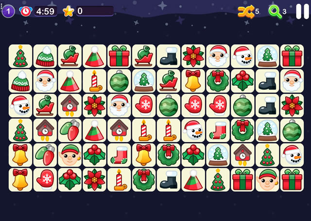 Play Onet Connect Christmas - Free online games with Qgames.org
