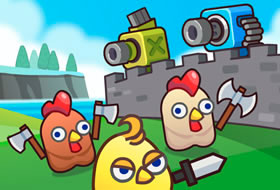 Merge Cannon - Chicken Defense