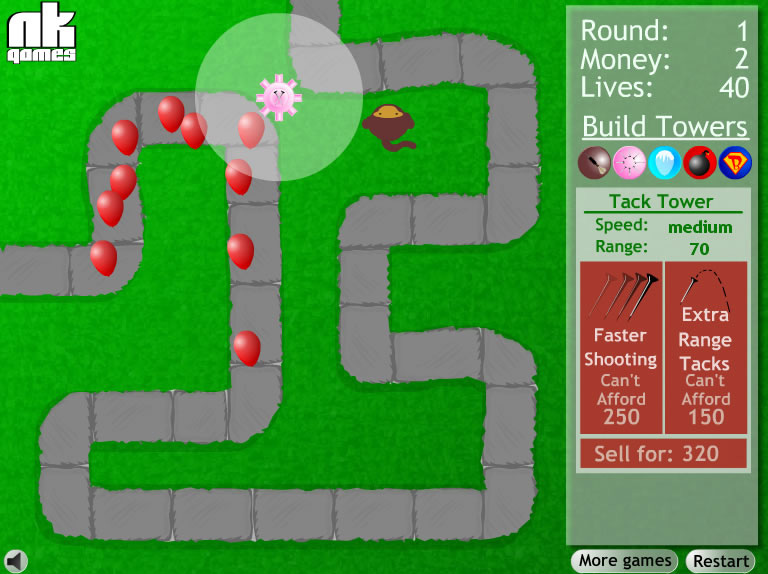 Play Bloons Tower Defense Free online games with